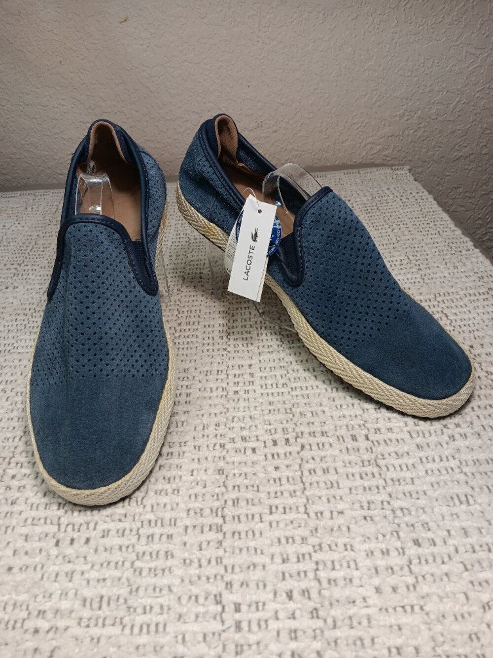 Lacoste Men's 'Tombre 117' Suede Perforated Espadrilles Loafers Shoes sz 8.5